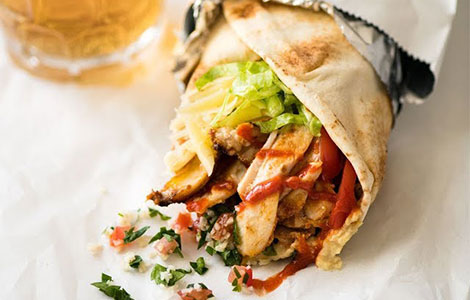 Chicken donner wrap